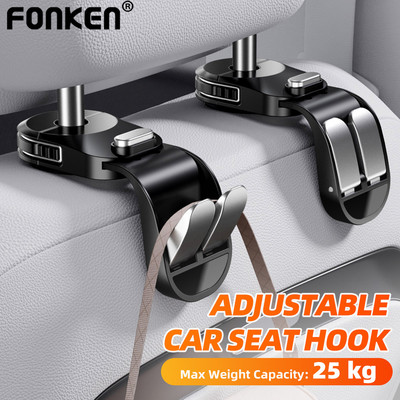 Fonken Ghế Ô Tô Móc Sau Ô Tô Phía Sau Ghế Trước Móc Treo Xe Tựa Đầu Móc Lưu Trữ Móc Treo