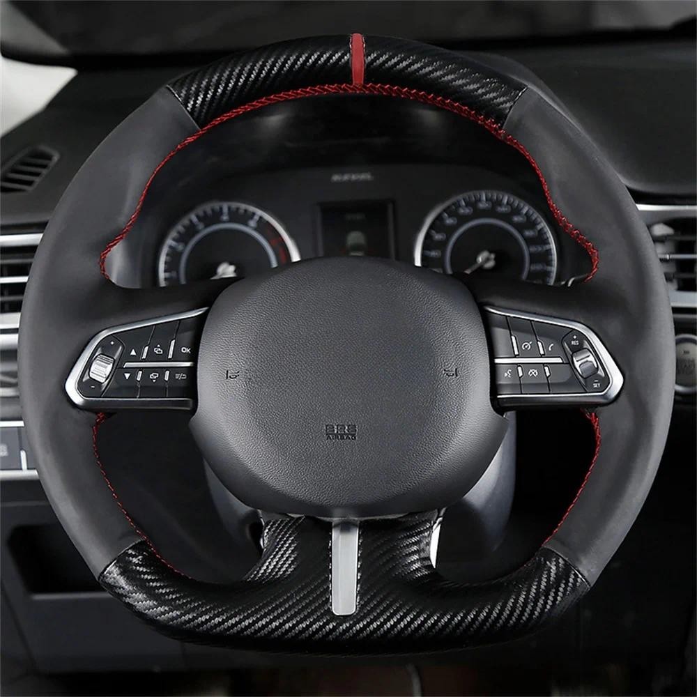Tùy chỉnh DIY Thoáng Khí Vô Lăng Bao Da Microfiber Nội Thất Ô Tô Cho Tường Lớn Haval F5 F7 F7X 2019 