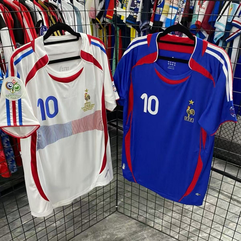 Áo bóng đá cổ điển 2006 World Cup Pháp Áo bóng đá Zidana Henry