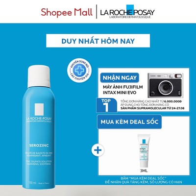 Xịt khoáng giúp làm sạch & làm dịu cho da dầu mụn La Roche Posay Serozinc 150ML