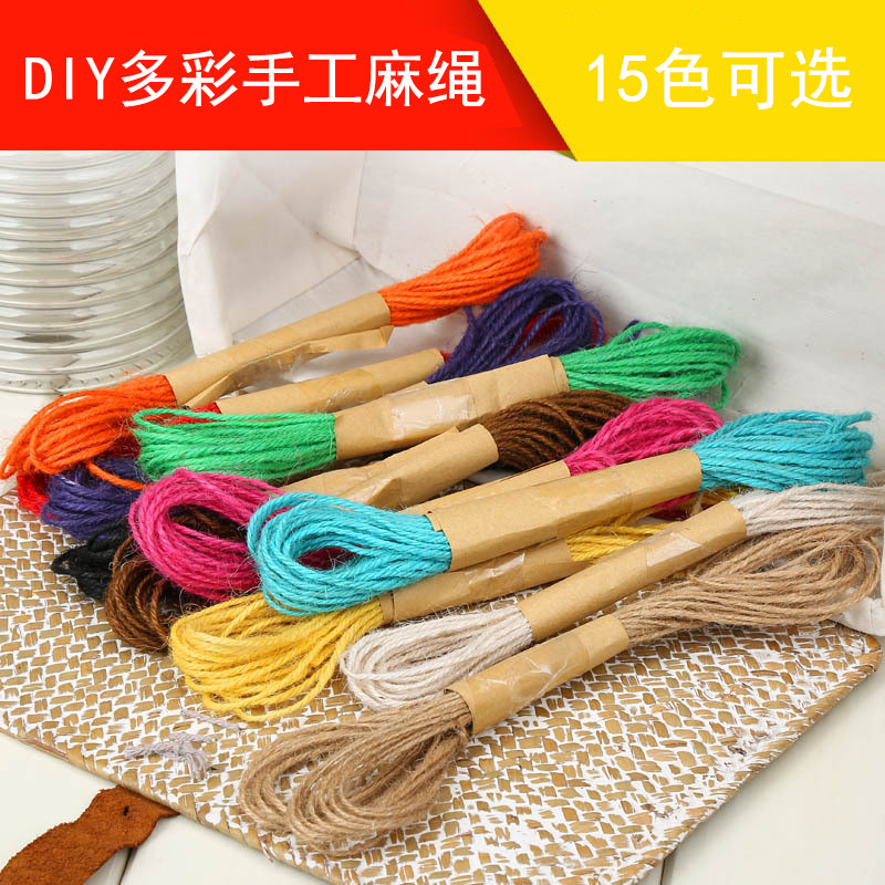 Dây gai dầu Ảnh Tường Chuyên dụng Dây gai dầu DIY Dây gai dầu Trang trí Dây gai dầu 2mm 10m / mảnh D