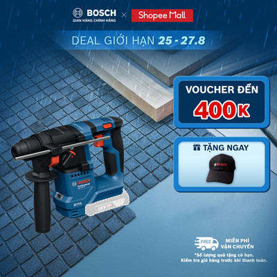 Máy Khoan Búa Pin Bosch GBH 18V-18 (SOLO) | Mạnh Mẽ & Gọn Nhẹ | Lý Tưởng Cho Khoan Tường, Bê Tông