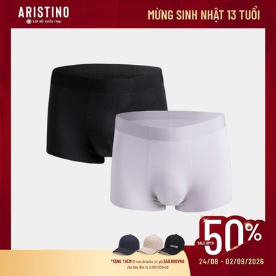 Quần lót nam ARISTINO dáng boxer, mềm mại, thấm hút, kháng khuẩn, khử mùi ABX001
