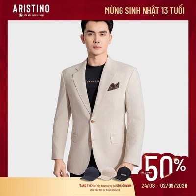 [Aristino x Đăng Khôi] Áo Blazer Nam Seersucker Aristino Premio Be 37 Seersucker ABZ0060S3
