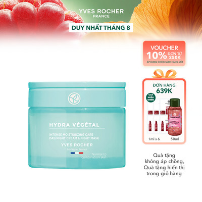 Kem dưỡng ẩm liên tục 100 giờ ngày và đêm Yves Rocher Hydra Vegetal 75ml