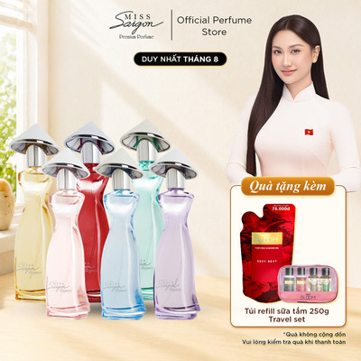 [Mùi Tự Chọn] Combo 2 Nước Hoa Miss Saigon Elegance Hương Thơm Ấn Tượng, Thiết Kế Độc Đáo Riêng Biệt 50ml