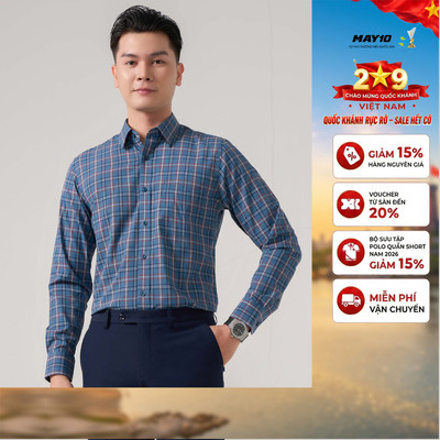 Áo Sơ mi nam dài tay May10 form RegularFit mã 010125131 AK560