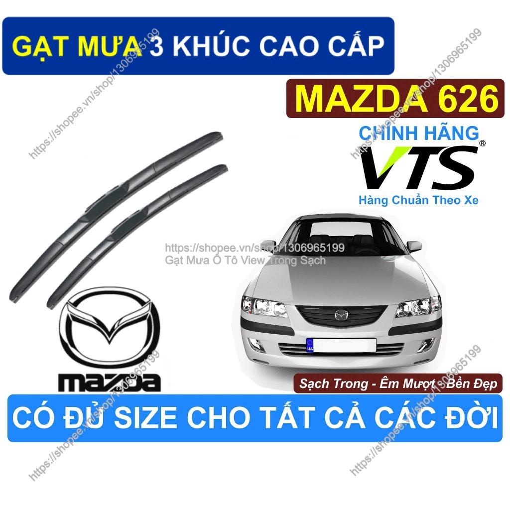 Gạt Mưa 3 Khúc Cao Cấp, Gạt Mưa K2 Kính Lái Mazda 626, Cặp Gạt Mưa Kính Lái Mazda 626,  Mazda 626.
