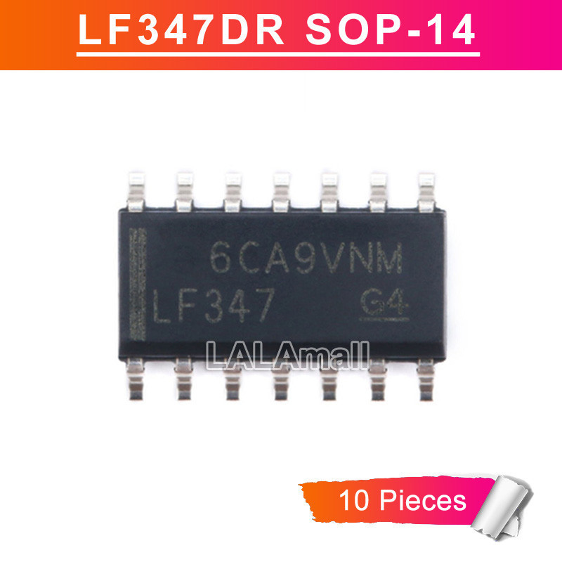 10 chiếc LF347 SOP14 LF347DR SOP-14 SMD JFET-Input Quad Bộ khuếch đại hoạt động IC mới nguyên bản