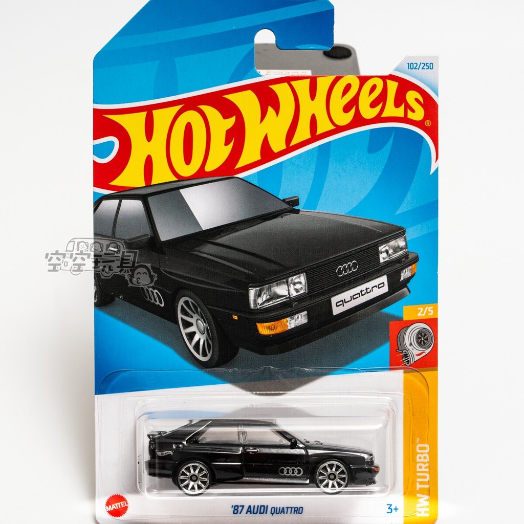 Hot Wheels 102 # '87 AUDI QUATTRO Đen Hot Wheels Xe mô hình kim loại mô hình xe ô tô