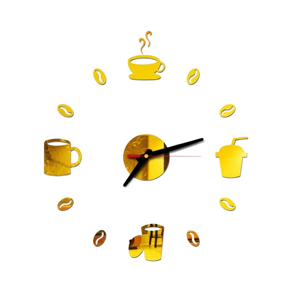 Mirror Wall Clock Environmentally Self-adhesive High Quality Decorative Items
