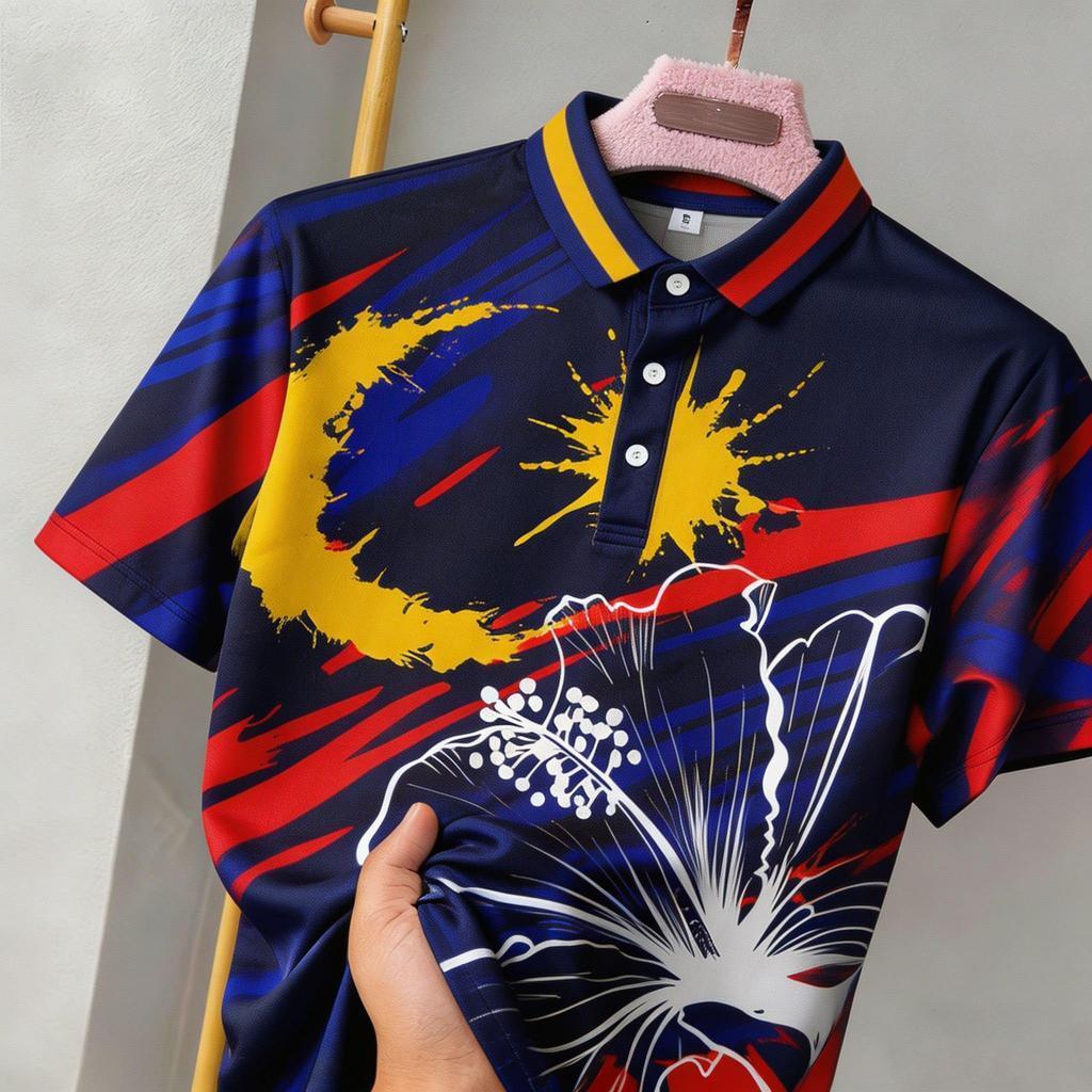 Áo Polo Ngày Malaysia 2026 Cờ Malaysia In Malaysia Áo 1957 Áo polo nam độc lập lần thứ 69 phù hợp ch