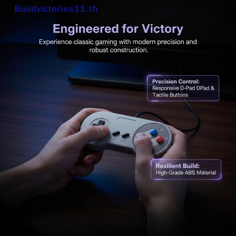 Buildvictories11 Thay thế hoàn hảo SNES SFC Game Joysti 16 Bit Máy chơi game Video Tay cầm tay chơi 