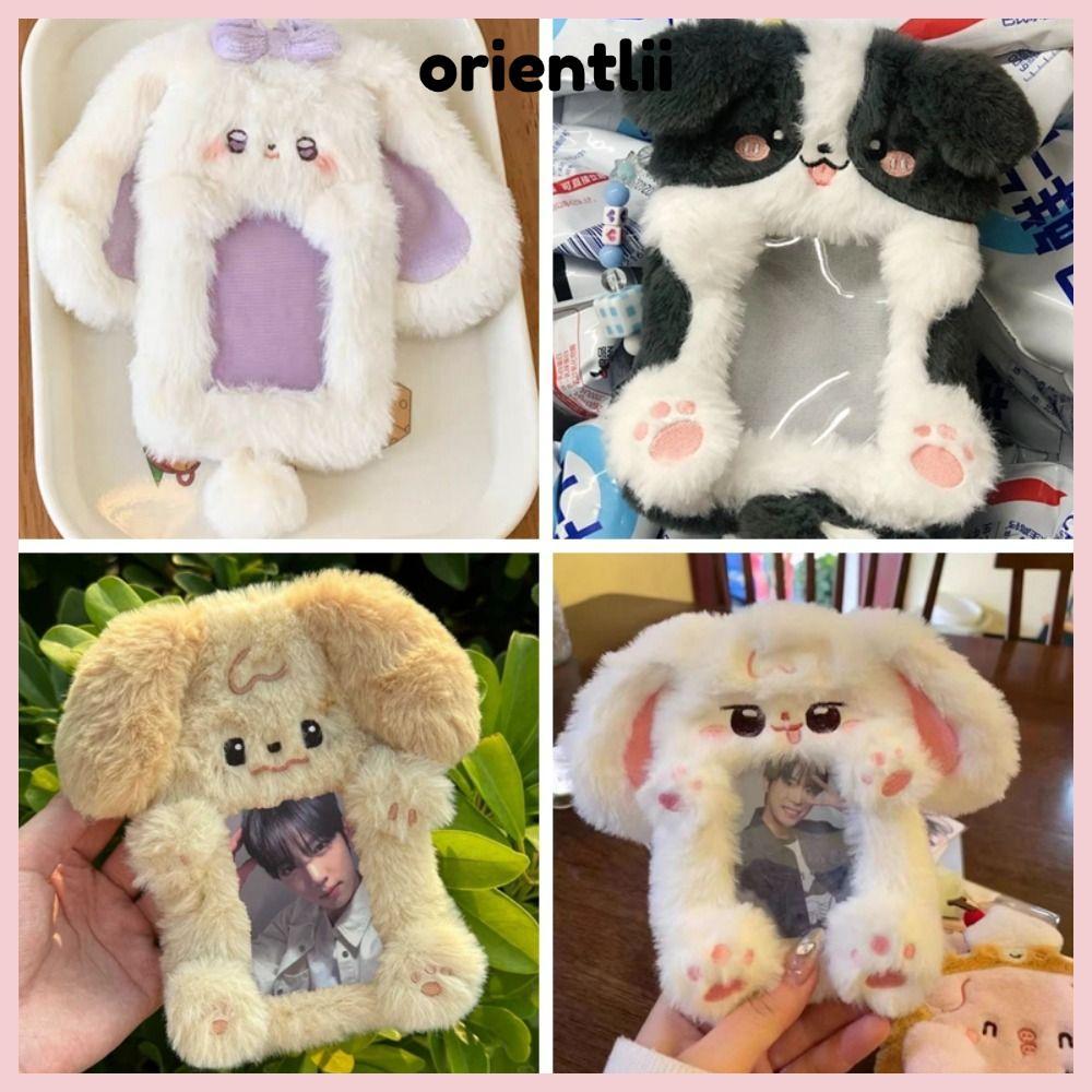 ORIENTLIIY Photocard, Sang Trọng Tai Thỏ / Border Collie Photo Card Holder, Hoạt Hình Đa Năng Thẻ Ta