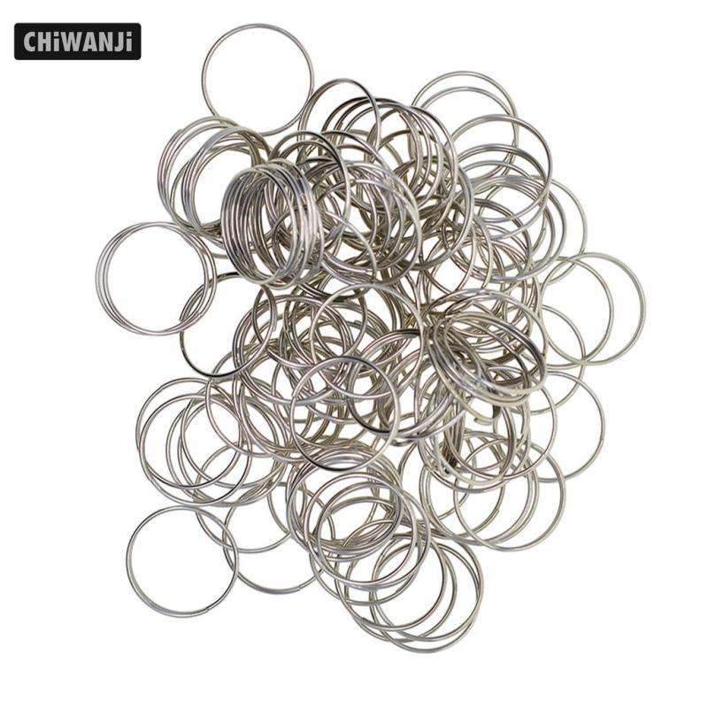 100 Chiếc Sắt Móc Khóa Móc Khóa Chia Vòng Chìa Khóa Móc Phần Cứng 20 Mm