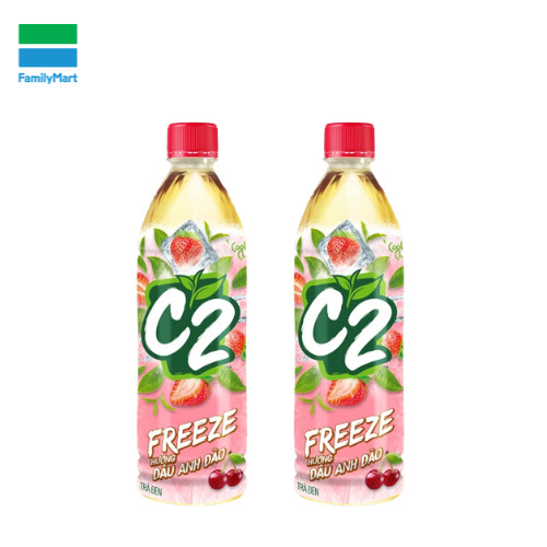Combo 2 Trà Đen C2 Hương Dâu Anh Đào Freeze 455ML