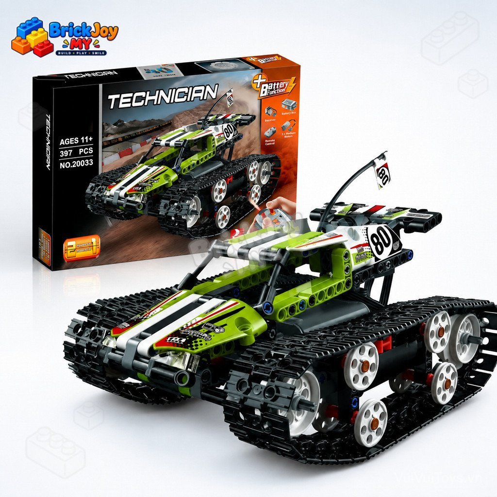 Sẵn sàng42065 RC Tracked Racer Khối xây dựng Technic Xe cơ giới Điều khiển từ xa Xe theo dõi Đồ chơi