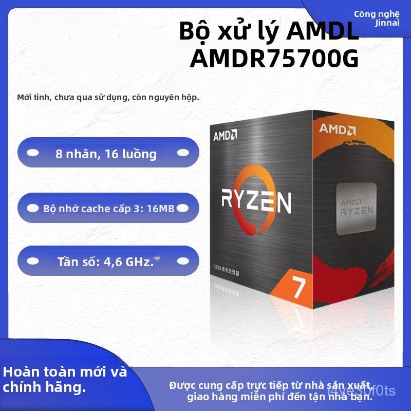 CPU AMD Ryzen R5 R7 5500GT 5600GT 5700X 5700G hộp mới, chân AM4, hiệu năng cao, bán chạy