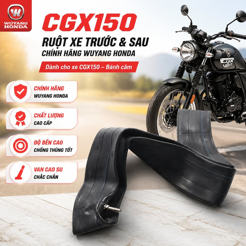 Săm trong xe máy Wuyang Honda CGX150 chính hãng, săm bánh trước sau bền