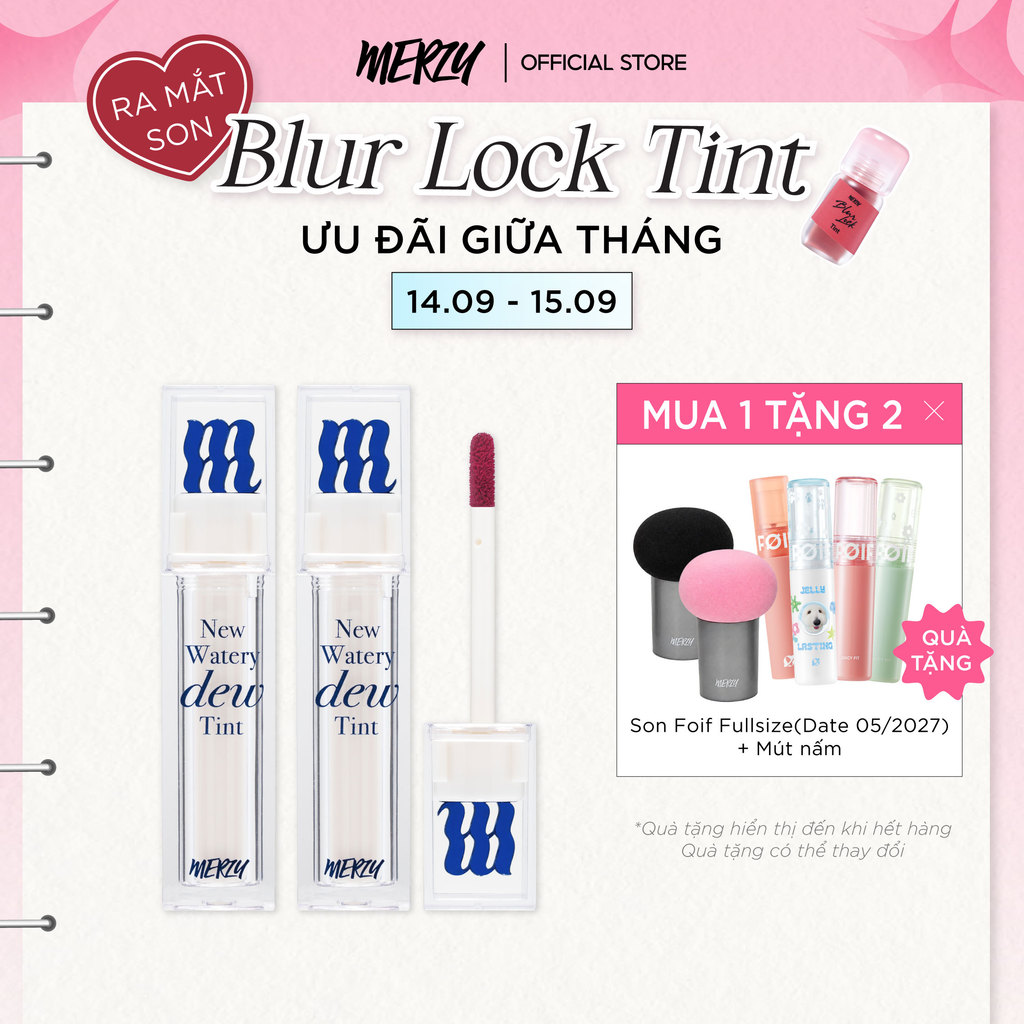 [MERZY DUO] TWIN DUO: 2 Son Tint Bóng Merzy The New Watery Dew Tint 4g x 2