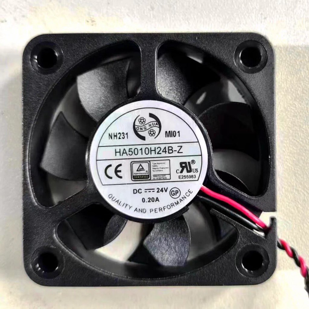 Quạt làm mát HA5010H24B-Z 5010 24V 0,20A Quạt biến tần 2 dây
