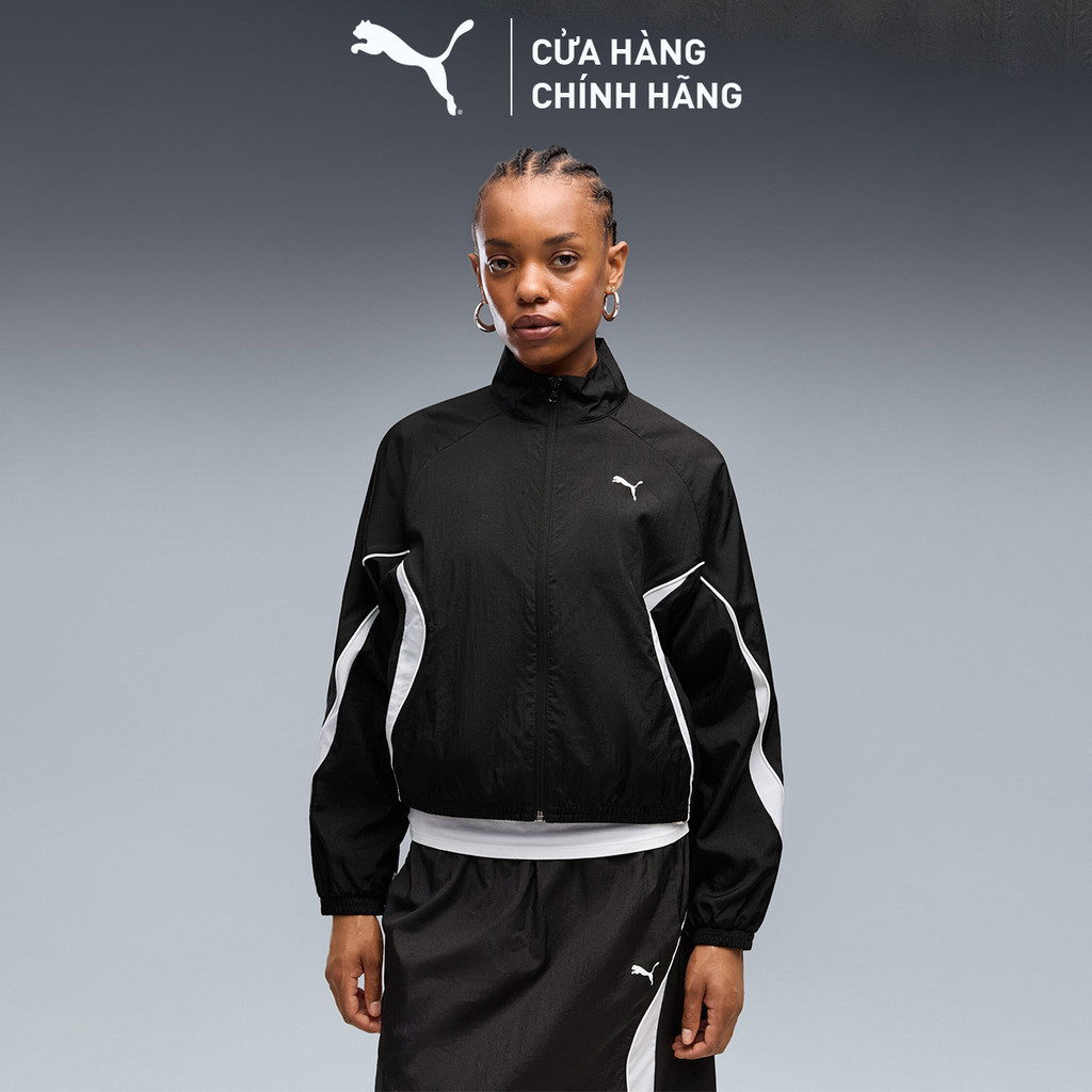 Áo Khoác Thể Thao PUMA Nữ SPORT Woven Jacket Black Màu Đen