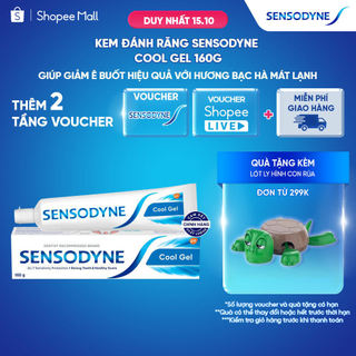Kem đánh răng SENSODYNE Cool Gel 160g giúp giảm ê buốt hiệu quả với hương bạc hà mát lạnh