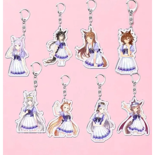 Uma musume Pretty Derby keychains acrylic - Oguri cap, Gold ship, Mejiro McQueen, Grass Wonder, Agne