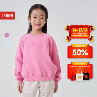 Áo nỉ bé gái CANIFA dài tay in hình 3D nổi 1TW23C002