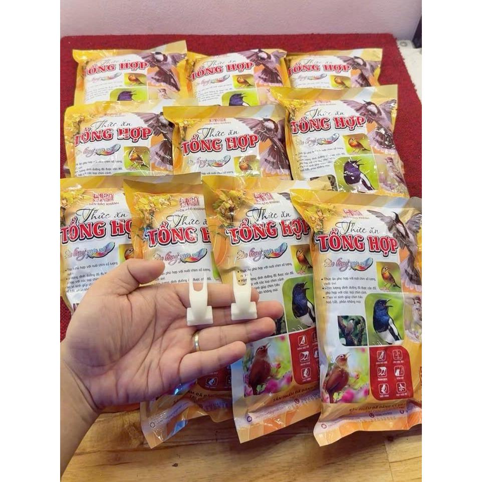 Combo 10 gói cám tổng hợp hiển bảo khánh gói 500gr Tặng kèm 2 xiên nhựa tàu