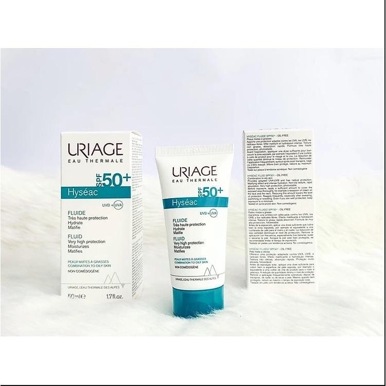 Ảnh 5 của Kem chống nắng Uriage Hyseac SPF 50+ Fluide kết cấu mỏng nhẹ, kiểm soát nhờn, cho da dầu mụn 50ml