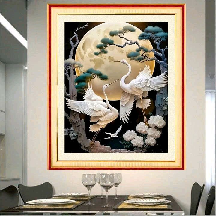 TRANH THÊU KÍN TÙNG HẠC ( 60 x 75cm ) MẪU MỚI VS8336