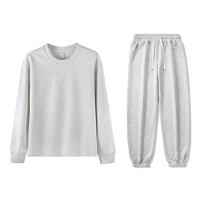 { SALE} Bộ quần áo nỉ da cá nam nữ mặc thu đông form rộng, vải dày dặn mềm mịn giữ ấm tốt, set áo dài tay quần