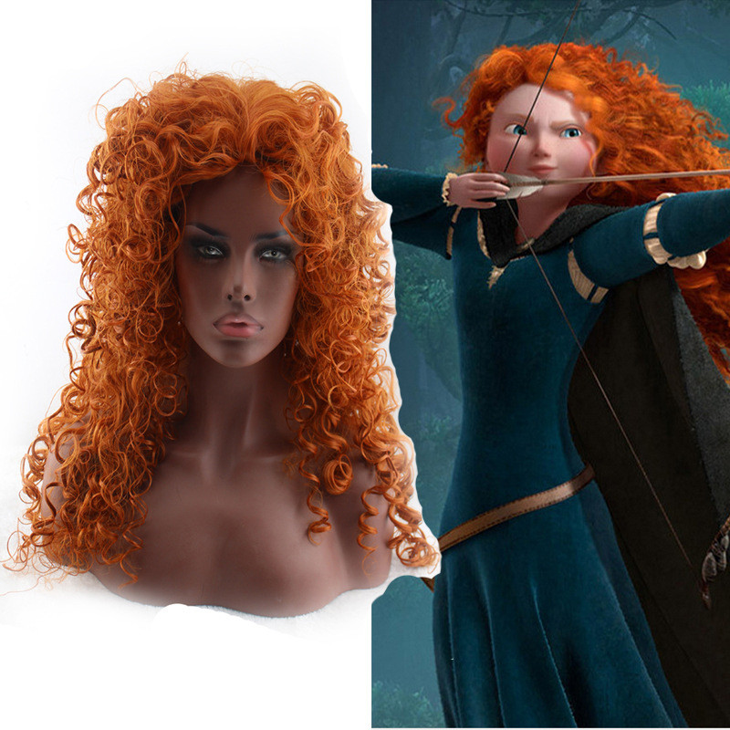 COS Brave Legend Brave / Merida Princess Cosplay Anime Tóc Giả