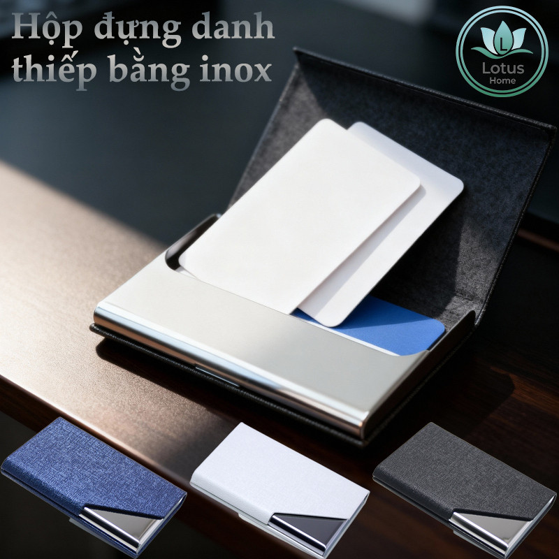 Hộp Đựng Danh Thiếp Thép Không Gỉ Cao Cấp Thiết Kế Nhỏ Gọn Bảo Vệ Thẻ Tối Ưu