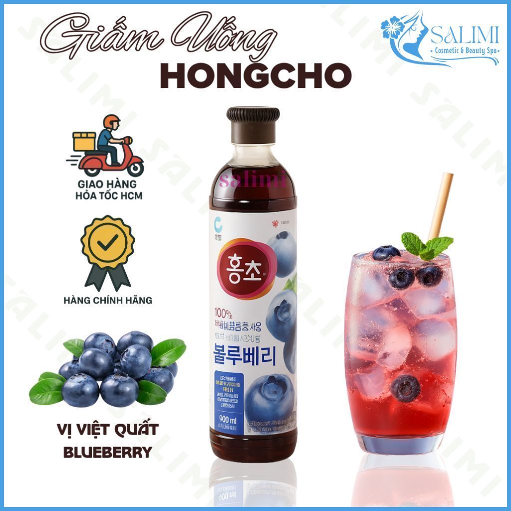 Nước Uống Trái Cây Lên Men Vị Việt Quất Hongcho Daesang O'FOOD Hàn Quốc - Chai 500ml/900ml