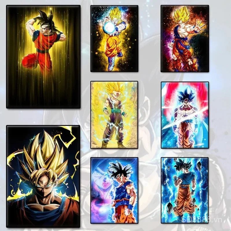 Dragon Ball Poster Dragon Ball Super Goku Dragon Ball Son Gohan Vegeta Phòng Anime Nhật Bản, Không K