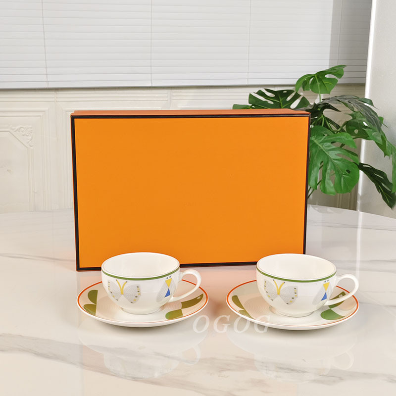 SHJK Coffee cup bone china cup and saucer gift set, coffee and afternoon tea cup and saucer set