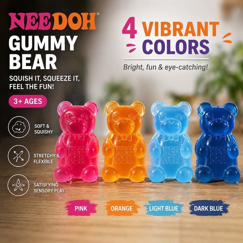 Needoh Gấu Pinch Maltose Giải Nén Đồ Chơi Giải Nén Pinch Âm Nhạc Giải Nén Tiện Dụng Dụng Cụ Ảnh Hưởn