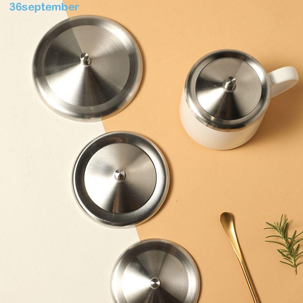 Nắp cốc kín bằng thép không gỉ SEPTEMBER, đường kính 8.5/9.3/10.2cm, phụ kiện chống bụi, chống rò rỉ