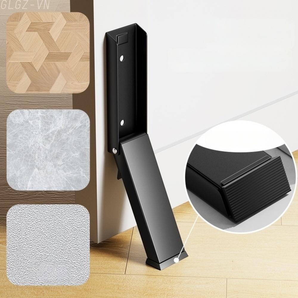 Folding Door Stopper Portable Design Non-slip Rubber Base Temporary Installation