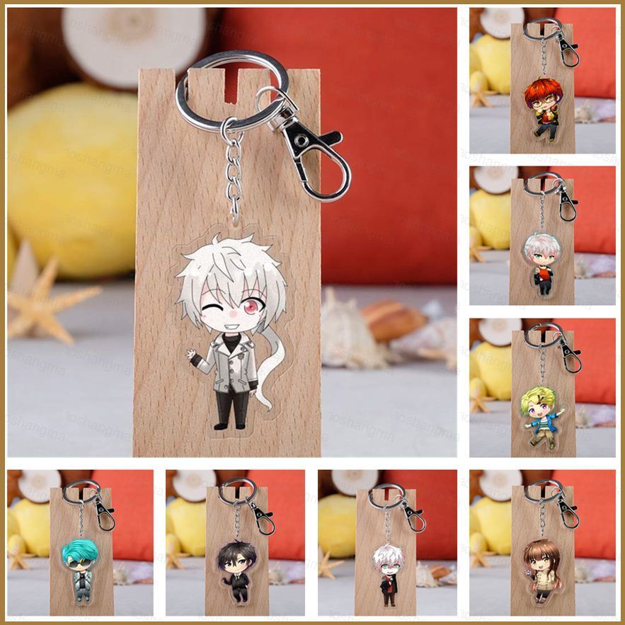 HK2 Mystic Messenger Móc Khóa Acrylic Móc Khóa Túi Mặt Dây Chuyền Móc Chìa Khóa ZEN 707 Không Biết J