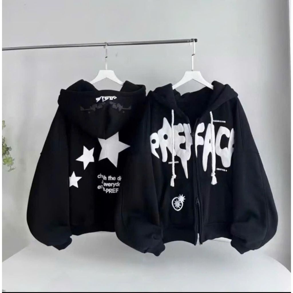 Áo Khoác Hoodie Nam Nữ FREFACE Ngôi Sao In Nổi Siêu xᶖnh HOT Trend Jacket MENWEAR Cực Đẹp