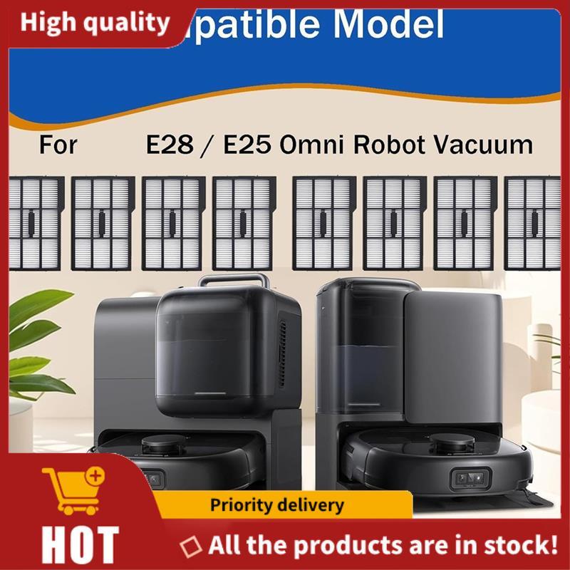 8 Bộ Lọc HEPA Thay Thế Cho E25 Omni / E28 Omni Robot Hút Bụi, Bộ Lọc Thẳng Đứng