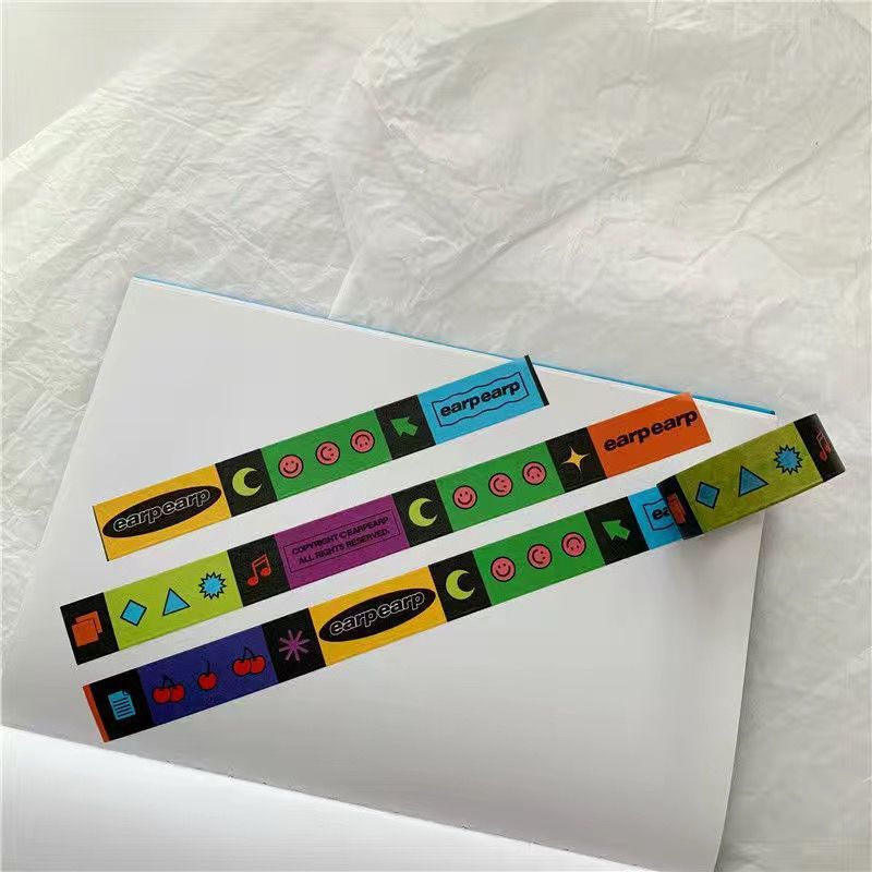 New cake product Korean sweet and cute smiley face tape with heart design, cool diy Invoice sticker1