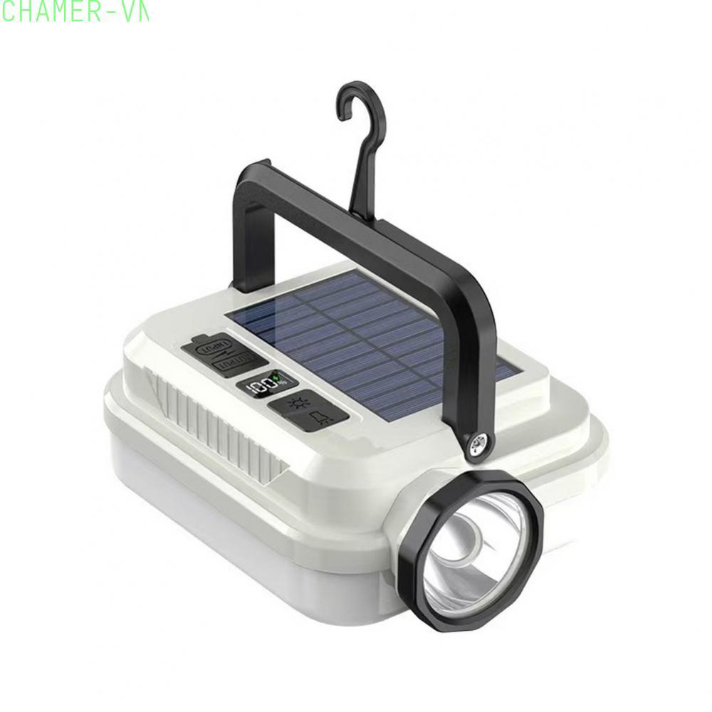 【CHAMER】Outdoor Solar LED Camping Work Light – 400LM Portable Flashlight & Tent Light【HomeLiving】