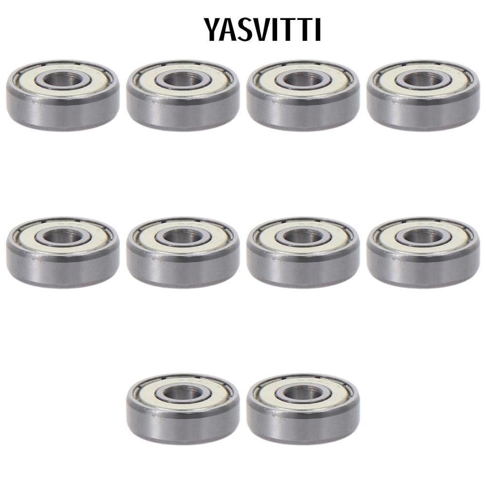 YASVITTI 10 Vòng bi kín đôi, Vòng bi rãnh sâu 6mm x 19mm x 6mm 626ZZ, Hộp số vòng bi thu nhỏ bằng th