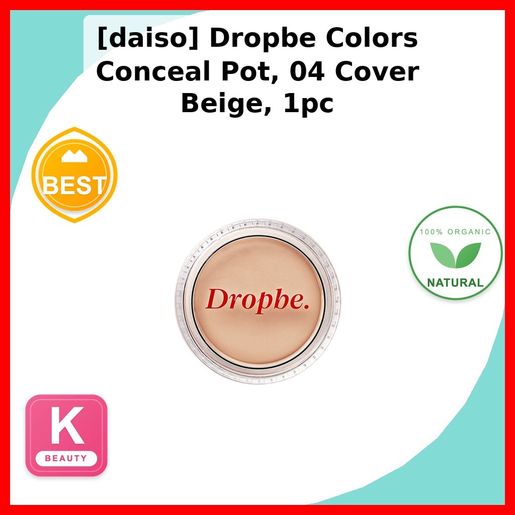 [daiso] Chậu che khuyết điểm màu Dropbe, 04 nắp màu be, 1 cái / Kem che khuyết điểm Hàn Quốc / Bảo h