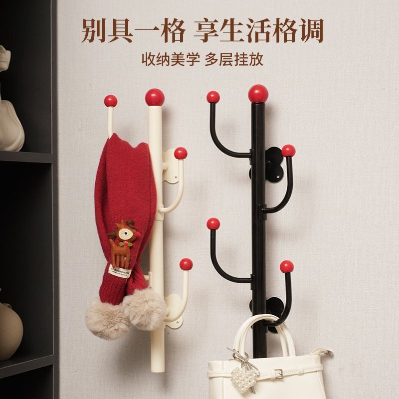 New Product#No-drill wall-mounted clothes rack, adhesive hook behind the door, strong load-bearing h