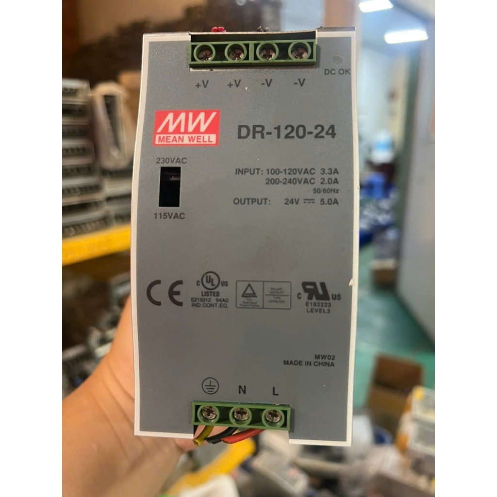 Nguồn Meanwell  DR-120-24V DR:5A - Hàng Tháo Máy